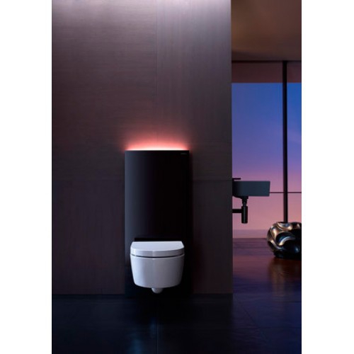 Geberit Monolith Plus szerelőmodul fali WC-hez, fekete üveg 114 cm magas 131.231.SJ.1