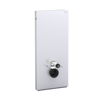 Geberit Monolith szerelőmodul fali WC-hez, fehér üveg / alumínium 114 cm magas 131.031.SI.1