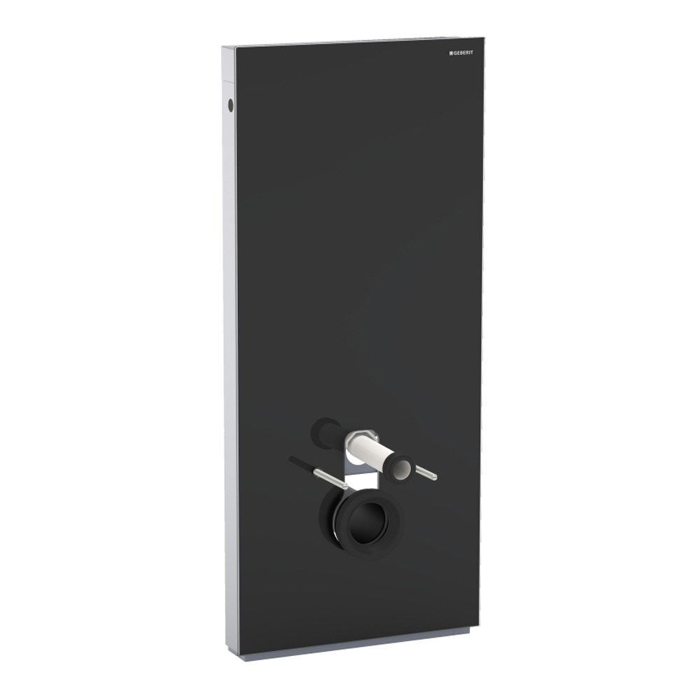 Geberit Monolith szerelőmodul fali WC-hez, fekete üveg / alumínium 114 cm magas 131.031.SJ.1