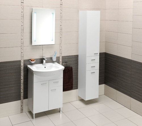 Aqualine Zoja álló szekrény fiókkal 35x184x29 cm, jobb (51225)