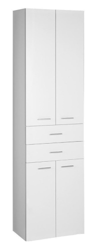 Aqualine Zoja állószekrény fiókkal, 50x184x29 cm, fehér (51291)