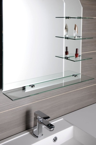 Sapho AQUALINE WEGA 65x90 cm tükör polccal, króm 65028