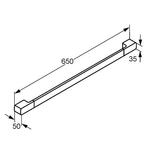 Kludi E2 törölközőtartó 65 cm-es 4998005 (Esprit utódja)