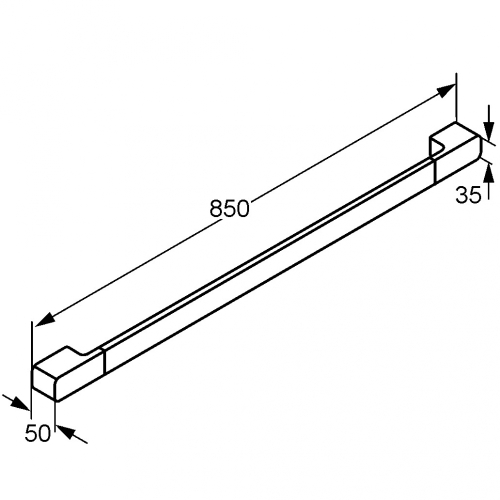 Kludi E2 törölközőtartó 85 cm-es 4997905 (Esprit utódja)
