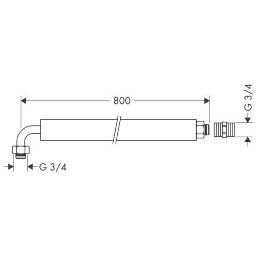 Hansgrohe flexibilis csatlakozócső 800 mm 58192 000 (58192000)