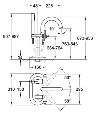 Grohe Atrio kádcsaptelep szabadonálló kádhoz Jota fogantyúval 25046 000 (25046000)