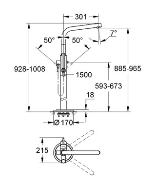 Grohe Atrio OHM egykaros kádcsaptelep szabadonálló kádhoz 32135 002 (32135002)