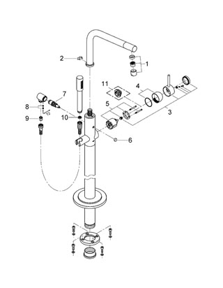 Grohe Atrio OHM egykaros kádcsaptelep szabadonálló kádhoz 32135 002 (32135002)