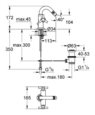 Grohe Atrio egylyukas bidécsaptelep 24027 000 (24027000)