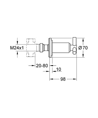 Grohe Atrio csempeszelep fogantyú 19069 000 (19069000)