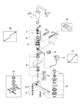Grohe Essence E infrás mosdócsaptelep 36091 000 (36091000)