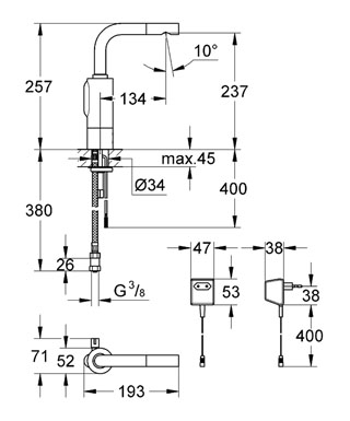 Grohe Essence E infrás mosdócsaptelep 36088 000 (36088000)