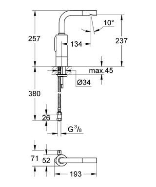 Grohe Essence E infrás mosdócsaptelep 36092 000 (36092000)