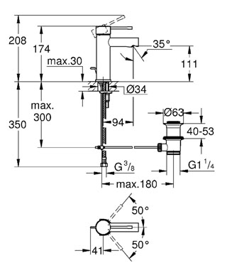 Grohe Essence New egykaros mosdócsaptelep 32898 001 (32898001)