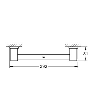 Grohe Essentials Cube kádkapaszkodó 40514 000 (40514000)