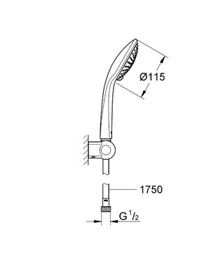 Grohe Euphoria 110 Champagne zuhanyszett 3 spray 27355 000 (27355000)