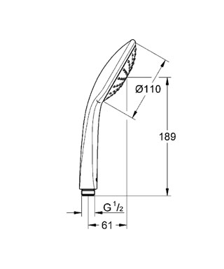 Grohe Euphoria kézizuhany Mono 9.4 l/perc 27493 000 (27493000)