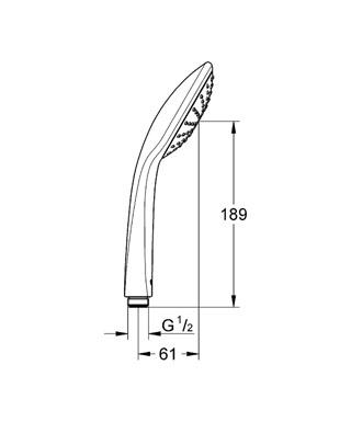 Grohe Euphoria kézizuhany Mono 5.7 l/perc 27265 00E (2726500E)