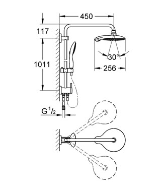 Grohe Power&Soul System 190 Shower system zuhanyrendszer 27911 000 (27911000)