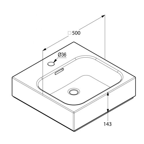 Kludi Plus 50x50 cm-es mosdó 49W0543