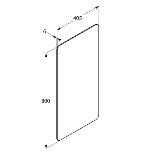 Kludi Plus 80 x 40,5 cm tükör 49SP343