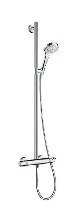 Hansgrohe Croma Select S Multi SemiPipe termosztátos csaptelep zuhanyszettel EcoSmart 9 l/perc fehér/króm 27249 400 (27249400)