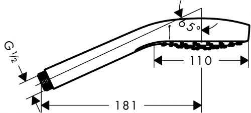 Hansgrohe Croma Select S 1jet kézizuhany, fehér/króm 26804 400 (26804400)