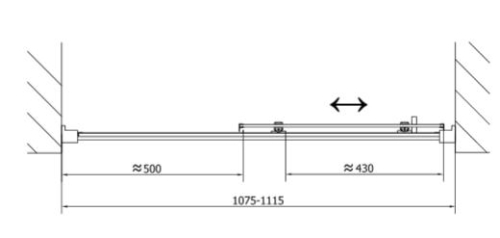 Polysan EASY LINE 110 cm-es zuhanyajtó (EL1115)