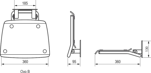 Ravak Ovo B Decor zuhanyülőke BLUELINE B8F0000031