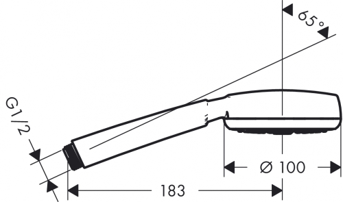 Hansgrohe Crometta 100 1jet kézizuhany fehér/króm 26825 400 (26825400)