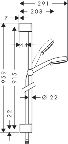 Hansgrohe Crometta 100 Vario zuhanyszett 0,90m fehér/króm EcoSmart 9 l/perc 26662 400 (26662400)