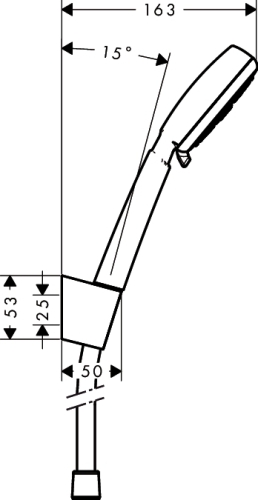 Hansgrohe Crometta 100 Vario Porter szett 1,25m fehér/króm 26666 400 (26666400)