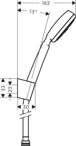 Hansgrohe Crometta 100 1jet Porter szett 1,25m fehér/króm 26664400