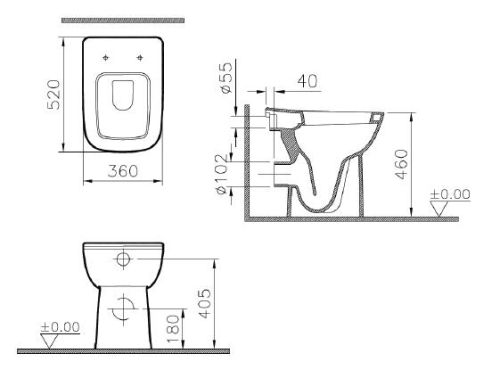 Vitra S20 elöl zárt mozgáskorlátozott WC MOKO-529600