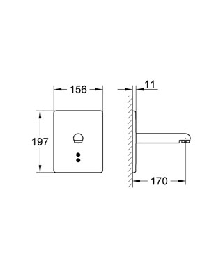 Grohe Europlus E infrás mosdócsaptelep 36243 SD1 (36243SD1) (36243SD0 utódja)