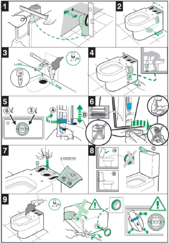 Roca Element öblítőtartály, Dual Flush-3/6l, 7341570000