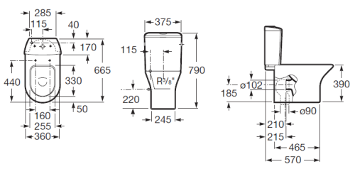 Roca Nexo Wc tartály Dual Flush-3/6 l, 7341640000 (A341640000)