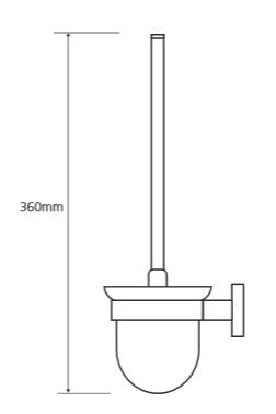 Sapho OMEGA WC kefe, fali, króm (104113012) XR303