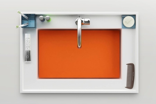 Ravak BathGallery mosdóhoz dekor lap orange X000000657