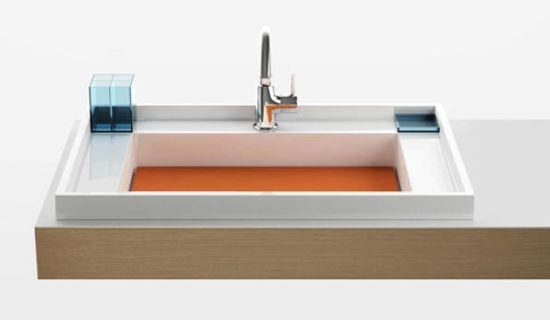 Ravak BathGallery mosdóhoz dekor lap orange X000000657