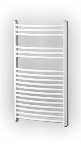 Radeco Adamo AD3-265/L D profilos íves típusú törölközőszárítós csőradiátor (300 W, fehér, 870x315 mm)