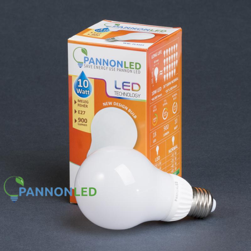Pannonled LED lámpa E27 Gömb 10Watt SMD 300° Klasszikus WW Meleg fehér, 3109