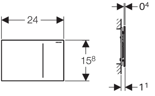 Geberit Sigma70 nyomólap fekete üveg Sigma 8 cm-es tartályhoz 115.625.SJ.1