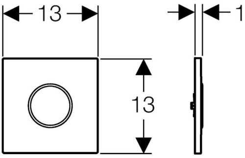 Geberit Sigma10 automata vizelde vezérlés, infravörös, elemes fényes króm / matt króm / fényes króm 116.035.KH.1