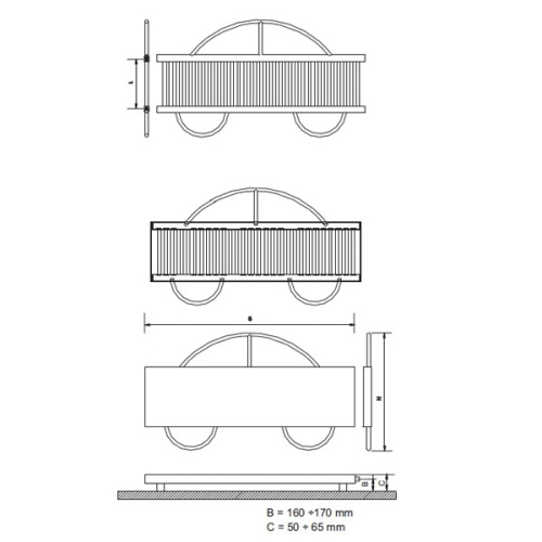 Radeco AUTO design radiátor gyerekeknek (680x1250 mm, színes)