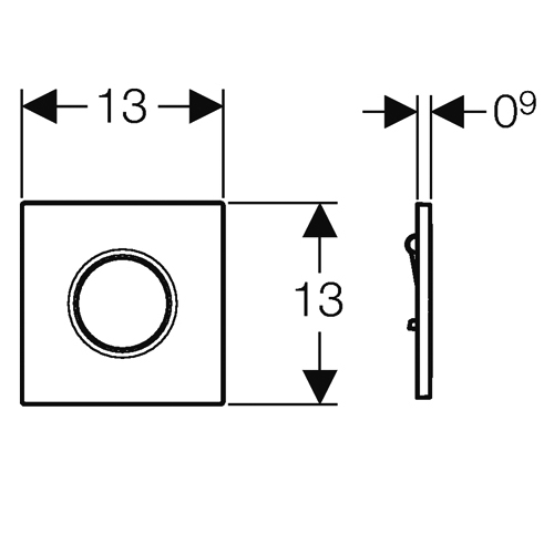 Geberit Sigma01 pneumatikus vizelde vezérlés, matt króm 116.011.46.5