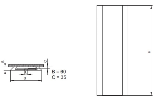 Radeco ETNA design fűrdőszobai radiátor (1040 W, 1600x560 mm)