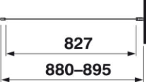Jika Cubito 90-es rögzített zuhanykabin oldal panel H2972420026681 (2.9724.2.002.668.1)