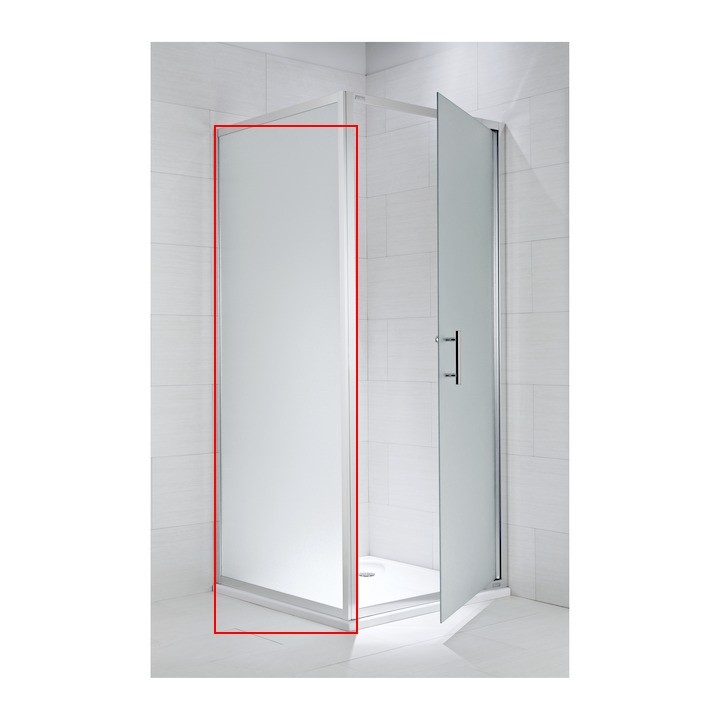 Jika Cubito rögzített zuhanykabin oldal panel, 80x195 cm króm/artic, H2972410026661 (2.9724.1.002.666.1)