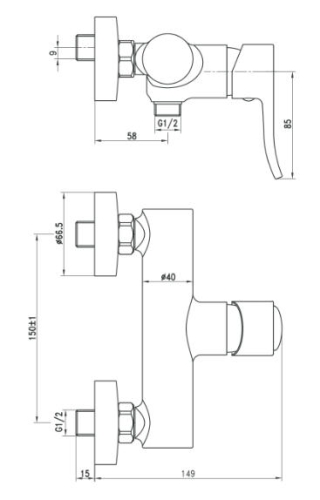 Deante Werbena zuhany csaptelep BCW 040M